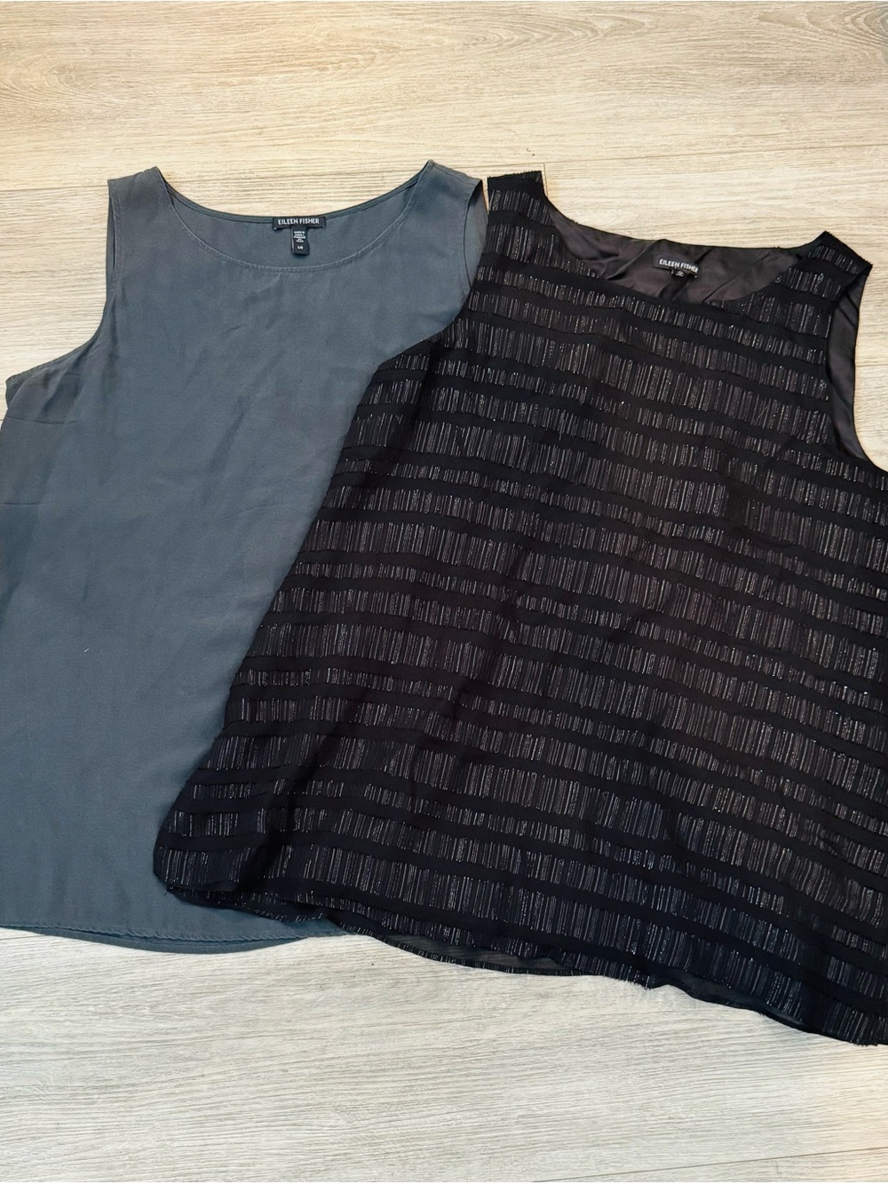 Lot of 2 Eileen Fisher Sleeveless tunic size Large